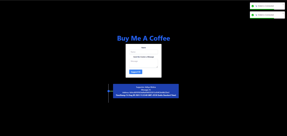 BuyMeACoffee dApp